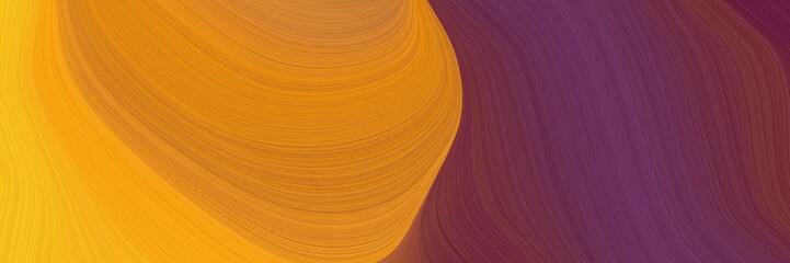 Poster - moving banner design with golden rod, old mauve and dark moderate pink colors. dynamic curved lines with fluid flowing waves and curves