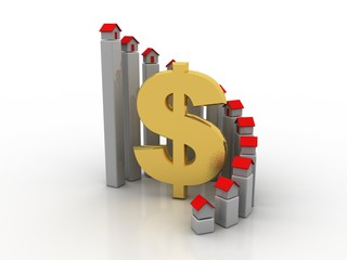 Poster - 3d rendering Stock market online business concept