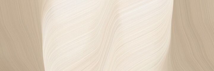 Poster - flowing header design with antique white, tan and pastel gray colors. dynamic curved lines with fluid flowing waves and curves