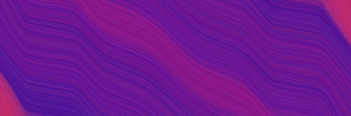 Poster - artistic header with indigo, purple and dark magenta colors. dynamic curved lines with fluid flowing waves and curves
