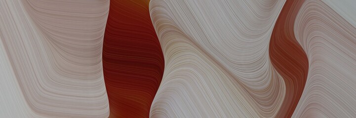 Poster - surreal banner with gray gray, dark red and old mauve colors. dynamic curved lines with fluid flowing waves and curves