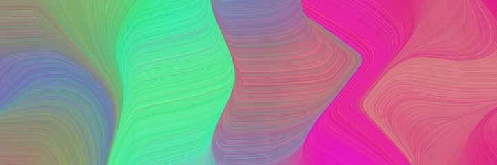 Poster - dynamic banner with gray gray, rosy brown and medium aqua marine colors. dynamic curved lines with fluid flowing waves and curves