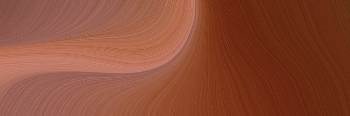 Poster - surreal header design with brown, saddle brown and indian red colors. dynamic curved lines with fluid flowing waves and curves