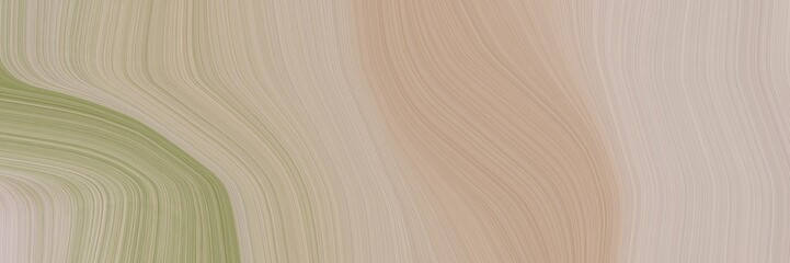 Poster - modern banner design with tan, pastel brown and pastel gray colors. dynamic curved lines with fluid flowing waves and curves