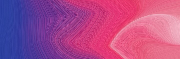 Poster - surreal banner with dark slate blue, mulberry  and pastel magenta colors. dynamic curved lines with fluid flowing waves and curves