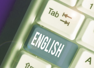 Poster - Writing note showing English. Business concept for Related to England showing language culture British Literature class