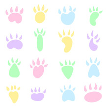 A Cute Collection Of Animal Silhouette Prints Like Cut Or Dog Cartoon Illustration Vector Style, Some With Hearts