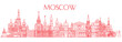 Moscow skyline line art 3