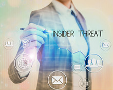Text Sign Showing Insider Threat. Business Photo Text Security Threat That Originates From Within The Organization