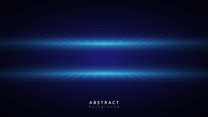 Poster - blue abstract future technology cyberspace background vector design,perspective futuristic digital geometric technology background,technology business advertise vector background design