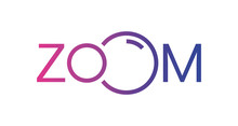 Gradient Zoom Logo. Zoom Word Concept