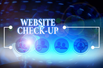 Fototapete - Writing note showing Website Check Up. Business concept for an examination of a website to see if something is in order