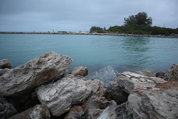 The Gulf of Mexico and rocks