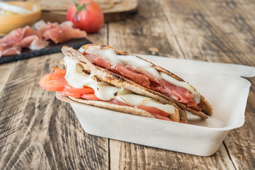 Piadina typical italian food