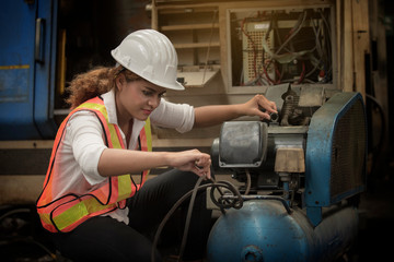 mechanic woman at work