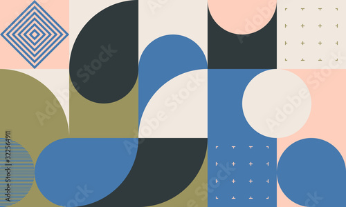 Photographie Mid-Century Abstract Vector Pattern Design