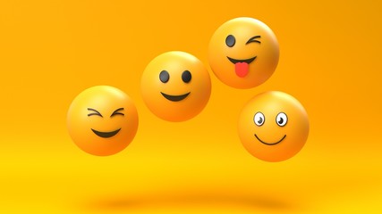 Emoji emoticon character background