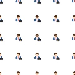  Entrepreneur icon pattern seamless isolated on white background
