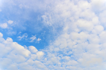 Sky and clouds with a beautiful light in the twilight