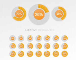 Infographic Elements Chart circle with indication of percentages 