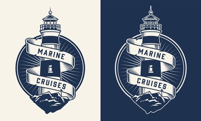 Wall Mural - vintage nautical label