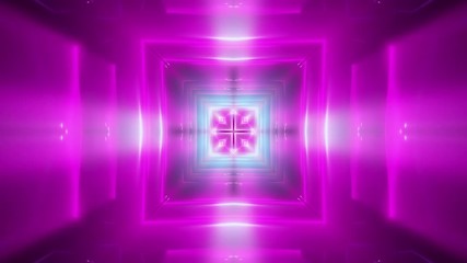 Wall Mural - futuristic colorful kaleidoscope effect 3d render animation