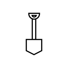 Sticker - shovel tool construction isolated icon