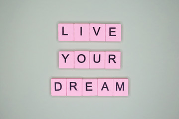 Wall Mural - Live your dream. Motivational poster.