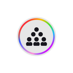 Canvas Print - Team -  Modern App Button