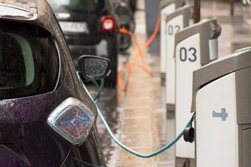 Electric cars charging