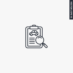 Poster - Auto tech analysis, linear style sign for mobile concept and web design
