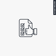 Poster - Good choice, linear style sign for mobile concept and web design