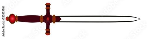 Fotomural gryffindor sword on a white background