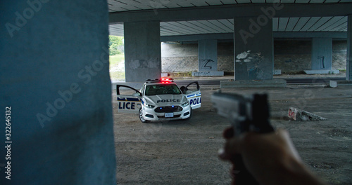 Fotomural Shootout between police and criminals