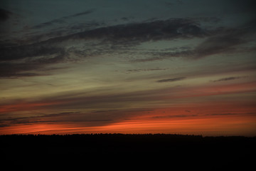 Wall Mural - Red Sunset Clouds