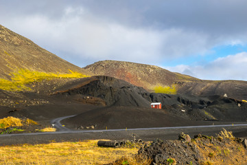 Wall Mural - Beautiful mountain in Grindavik village, Reykjanes peninsula - Iceland