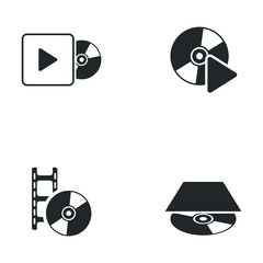 Aufkleber - CD or DVD icon template color editable. CD or DVD symbol vector sign isolated on white background illustration for graphic and web design.