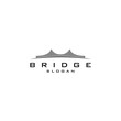 bridge logo vector icon illustration line.