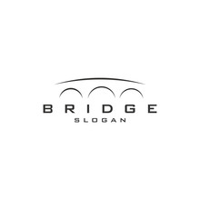 Bridge Logo Vector Icon Illustration Line.