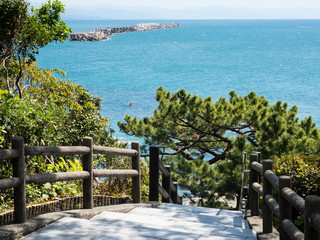 Katsurahama beach, a famous scenic spot on the outskirts of Kochi city