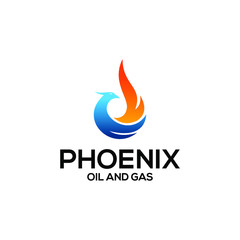 Poster - phoenix oil and gas logo design vector