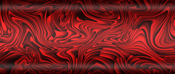 Wall Mural - red liquid metal with light and shadow.