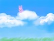 rabbit and blue sky