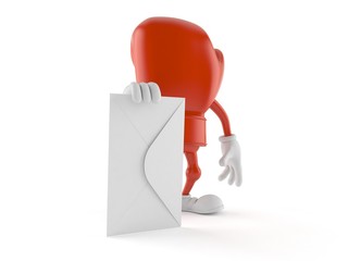 Sticker - Boxing glove character with envelope