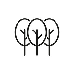 Wall Mural - Simple forest line icon.