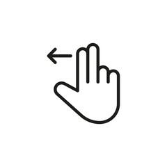 Poster - Simple gesture line icon.