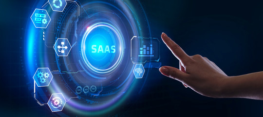 Software as a Service SaaS. Software concept. Business, modern technology, internet and networking concept.