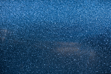 Abstarct snow texture on a window. Freeze background. 