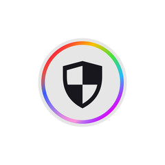 Wall Mural - Shield -  Modern App Button