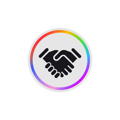 Sticker - Hand-Shake -  Modern App Button